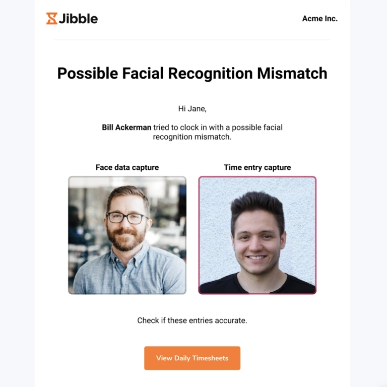 If facial recognition fails when the "Unusual behaviour" is set to Flagged, the members can still continue to clock in and out as normal with their selfie taken — similarly if Allowed is set.