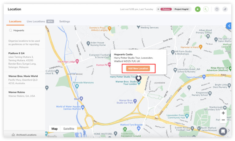 Adding new locations as geofences