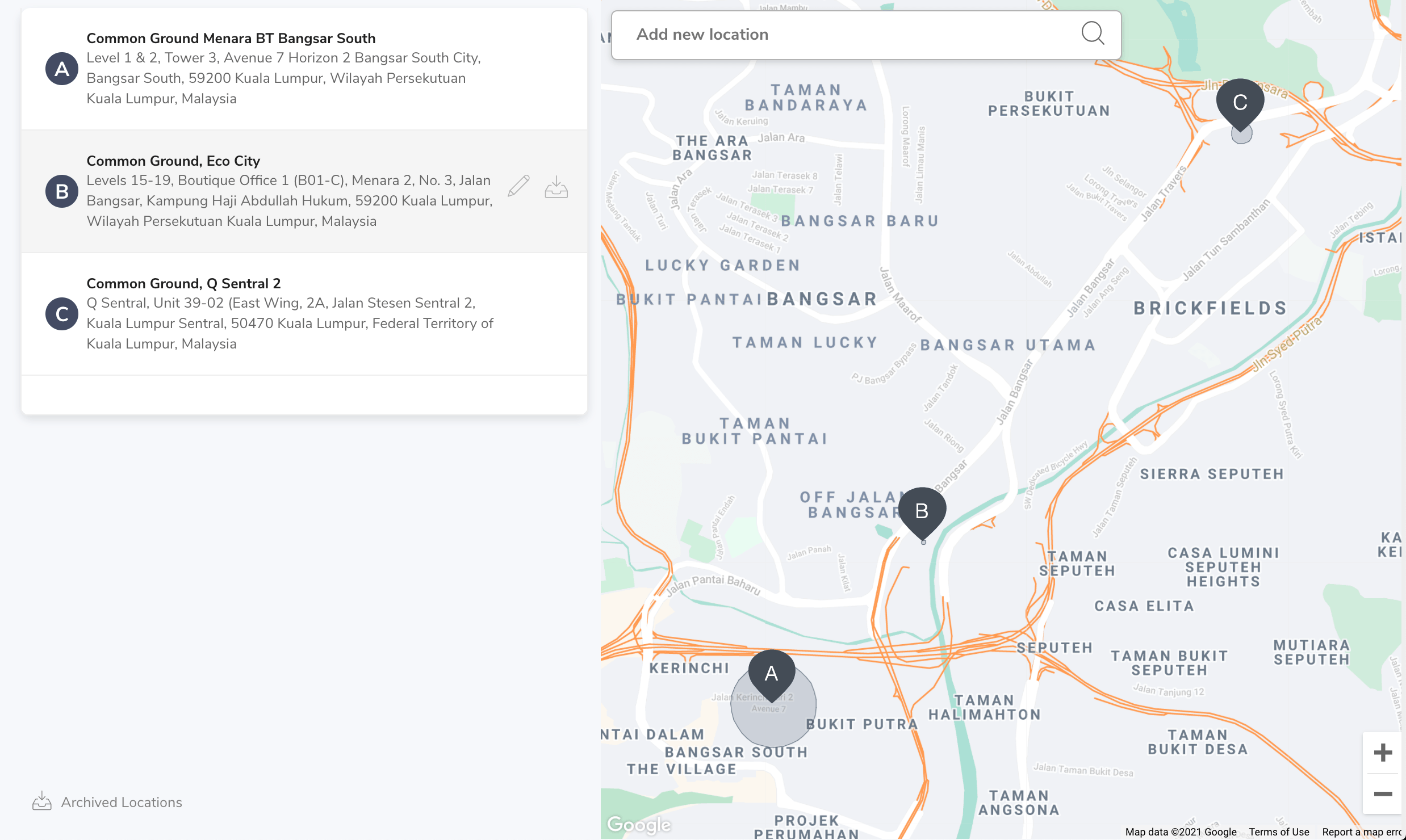 1. 设置您的位置。