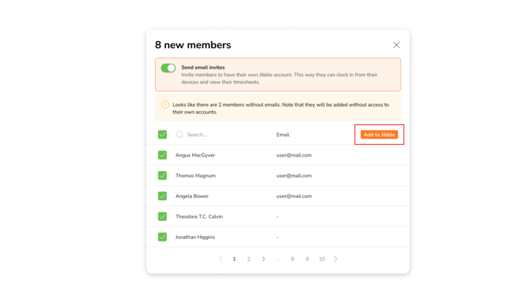 Add members button on Deel integration members tab