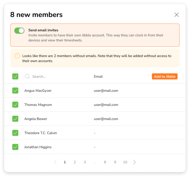 List of new members detected for Deel integration