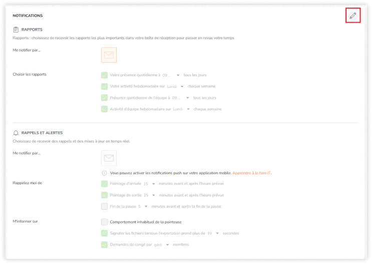 Account preferences notifications edit pencil