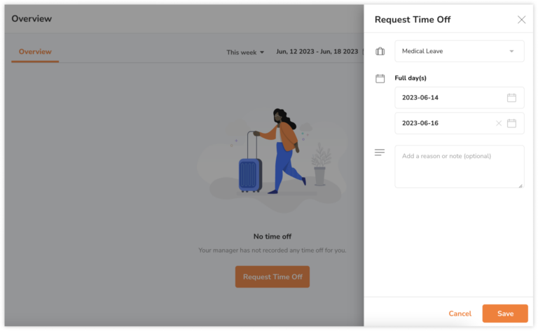 Requesting time off for members