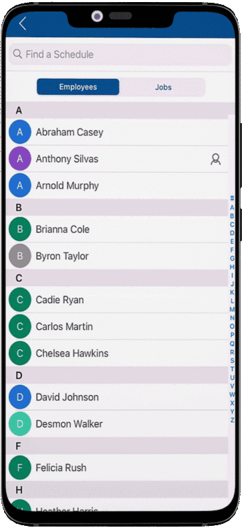 Find a schedule list