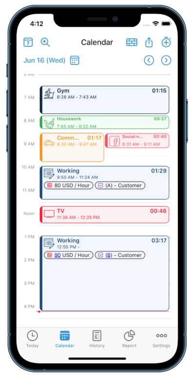 Iphone calendar view