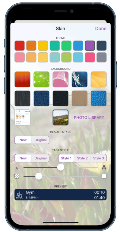 Option to change skin color of app