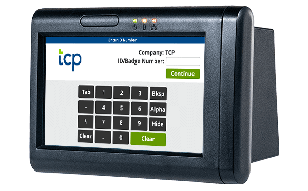 Device showing TCP login screen
