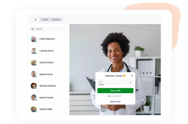 Accesso all'app web di Deputy.