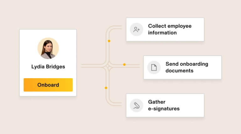 Showing onboarding employee