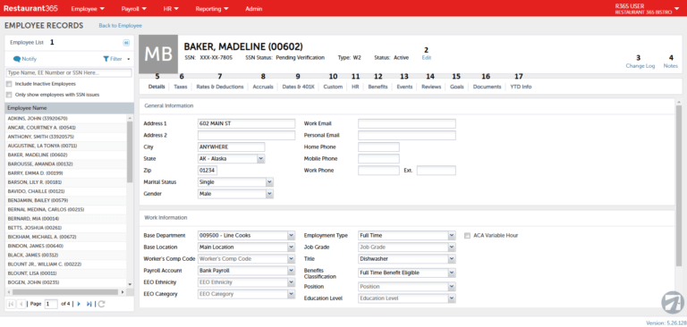 Visualizing Employee report through search feature