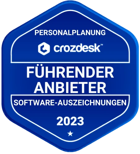 Crozdesk – Software Awards, Leader (HR Scheduling) 2023 - new