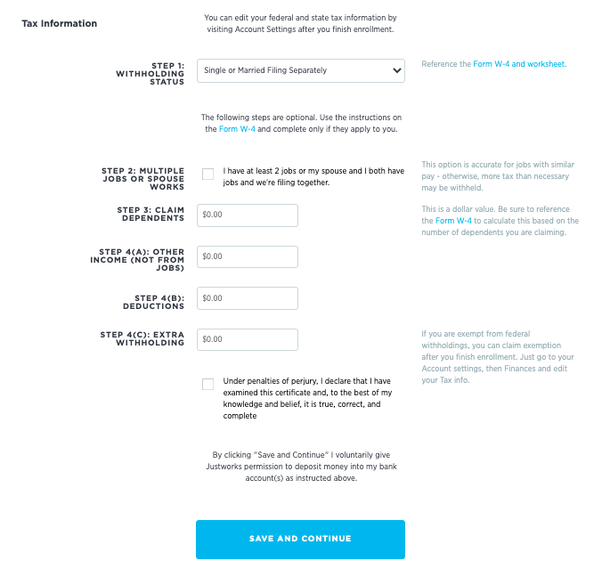 Showing tax information form need to be filled for automated tax filling