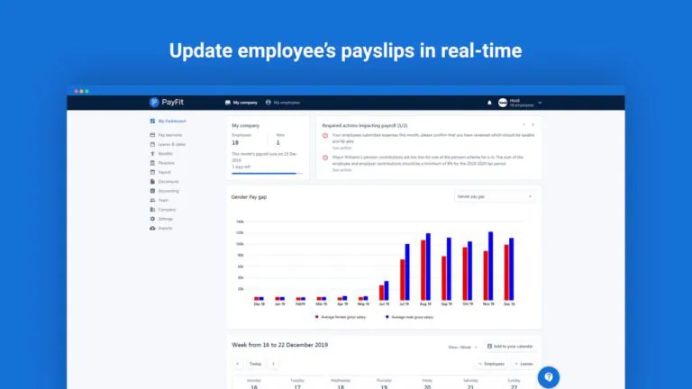 Payfit's time and attendance visuals