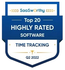 SaaSworthy award for top 20 highly rated software 2022