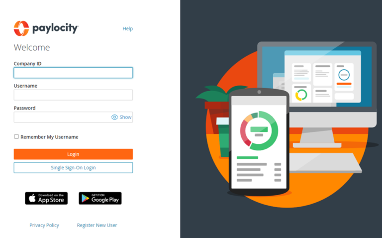 Showing login dashboard