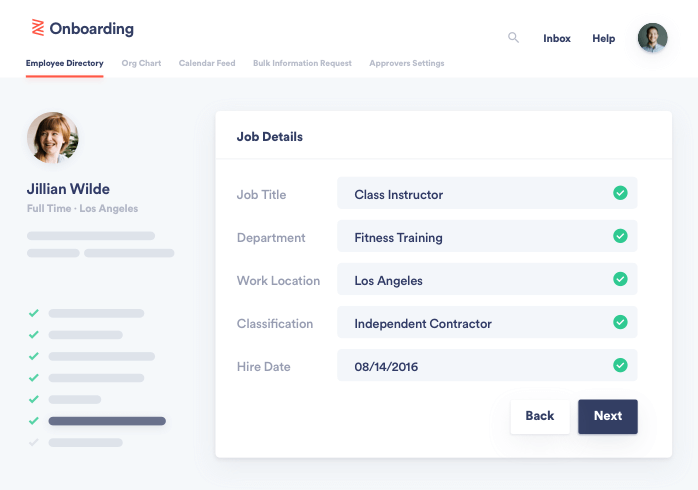 Visualizing onboarding screen