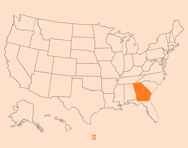 map of georgia on us map