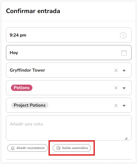Automatic clock out badge on chrome extension