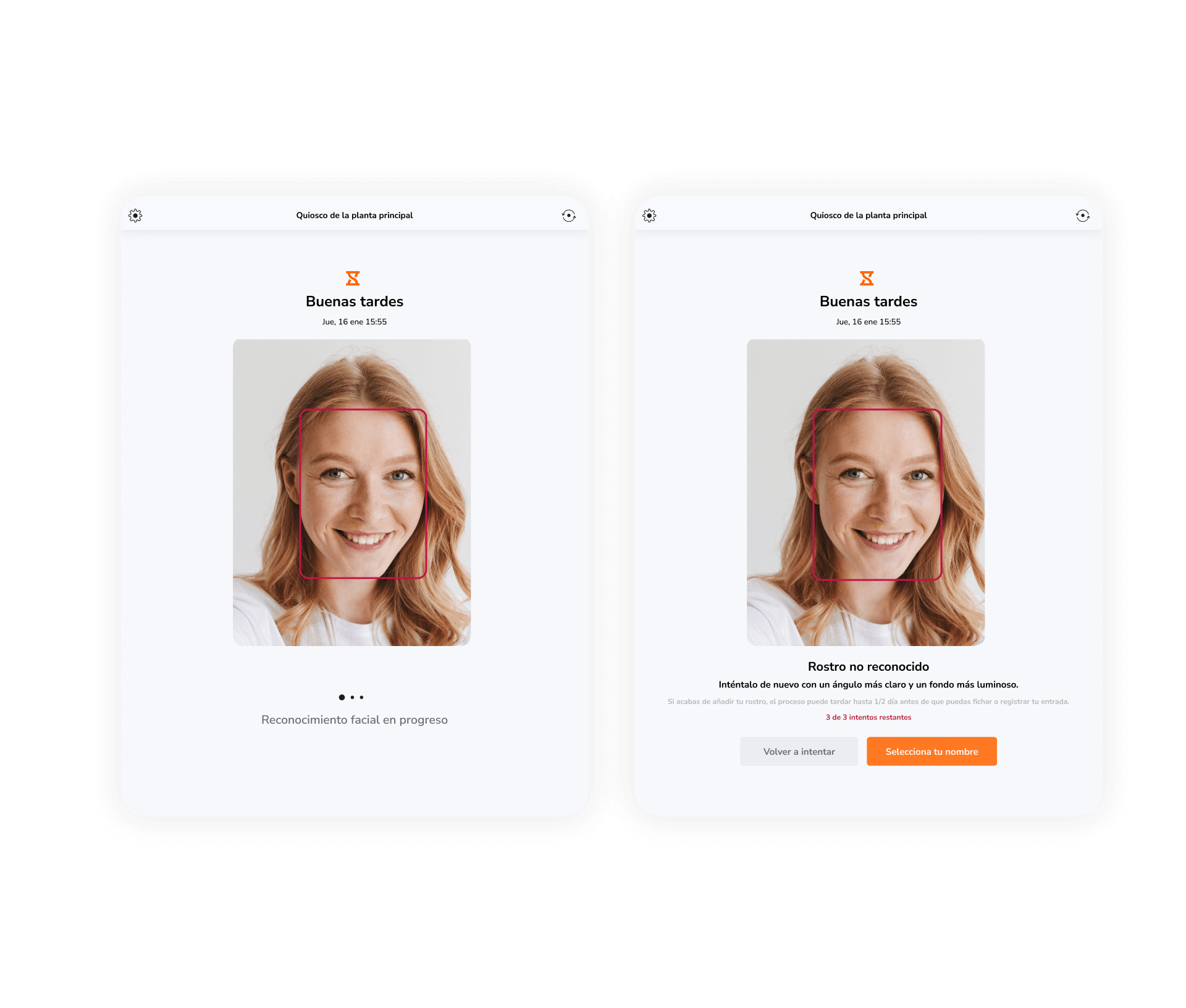 ¿Qué ocurre cuando falla la verificación mediante reconocimiento facial?