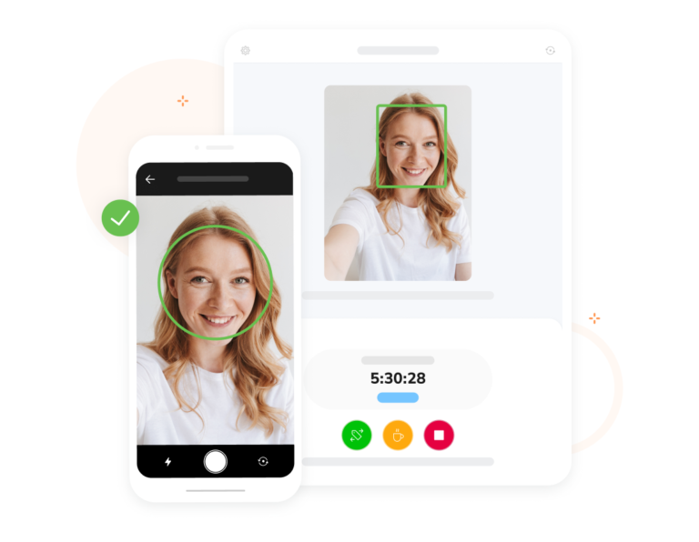 Face recognition required to successfully clock in