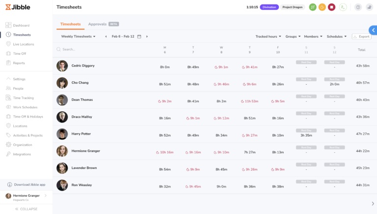 Time tracking software walkthrough