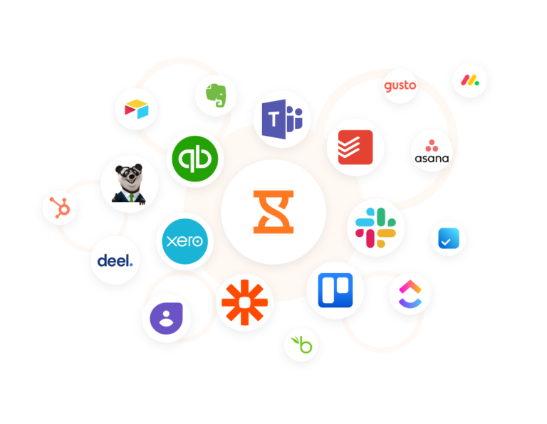 Logos des applications avec lesquelles Jibble s'intègre