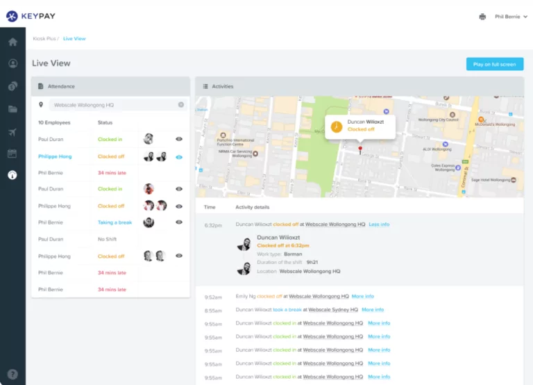 Attendance management and live tracking with KeyPay's Clock Me In