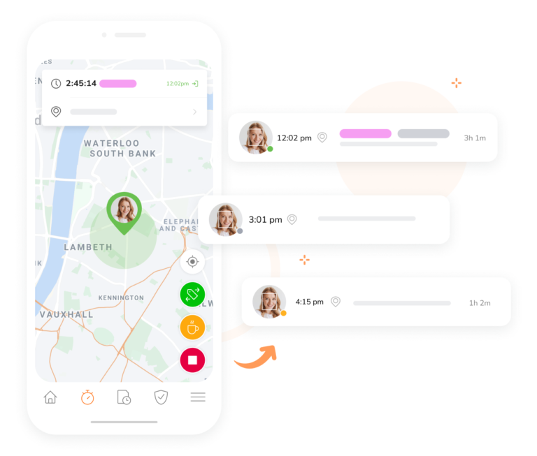 Log attendance entries with a location