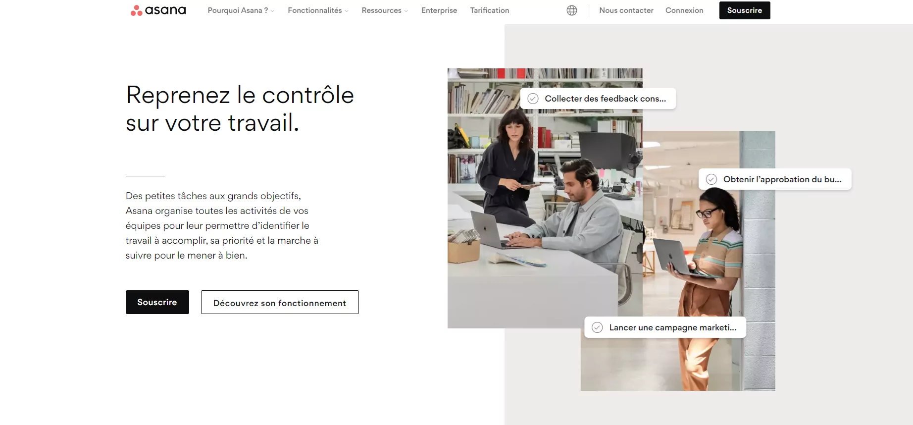 Asana : logiciel suivi temps pour collaboration, gestion de tâches et projets complexes.