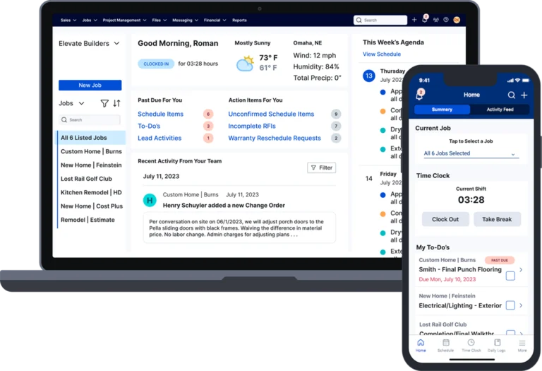 Software di gestione edilizia di Buildertrend