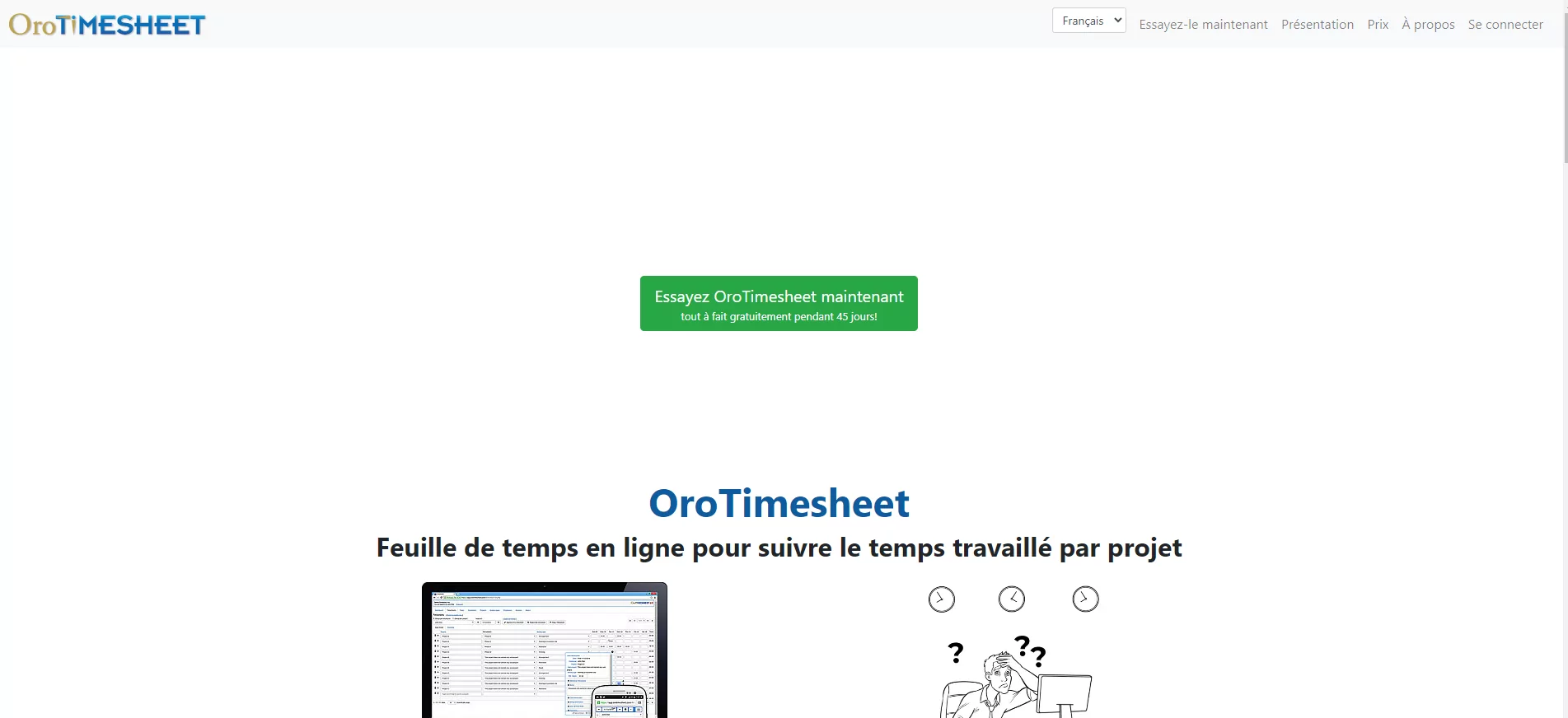 OroTimeSheet : logiciel suivi temps pour gestion du temps, coûts et facturation de projets.