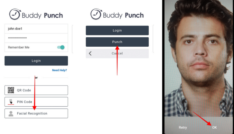 Facial recognition, one of the features that make Buddy Punch great.