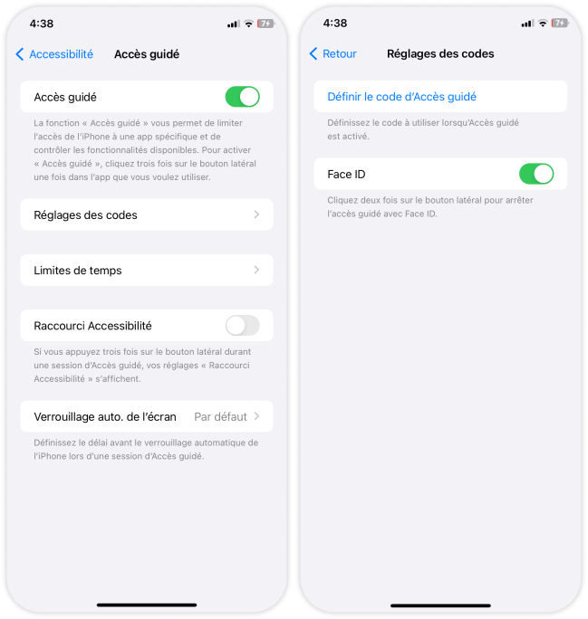 Setting up guided access on iOS devices