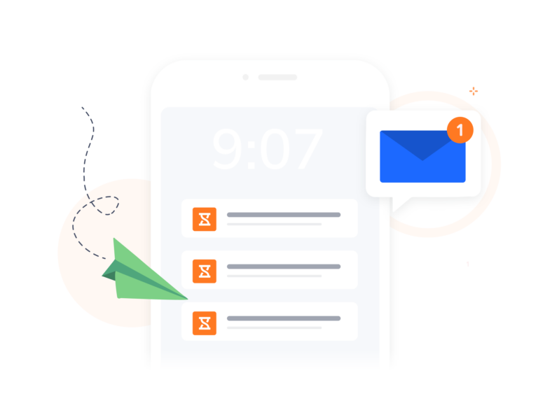 Recevez des notifications push et des mails directement sur votre téléphone portable