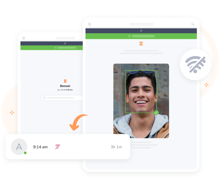 Possibilité d'utiliser le kiosque Jibble hors ligne