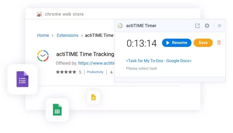 Tracking Time in Google Apps with actiTIME Timer Extension