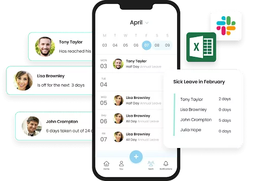 Gerenciando licenças com o app móvel do Leave Dates