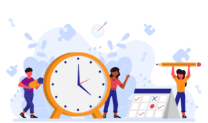 Visualisasi melacak waktu dan kehadiran