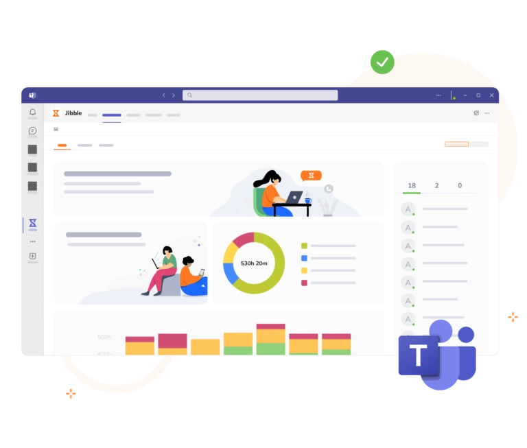 Jibble dashboard MS Teams