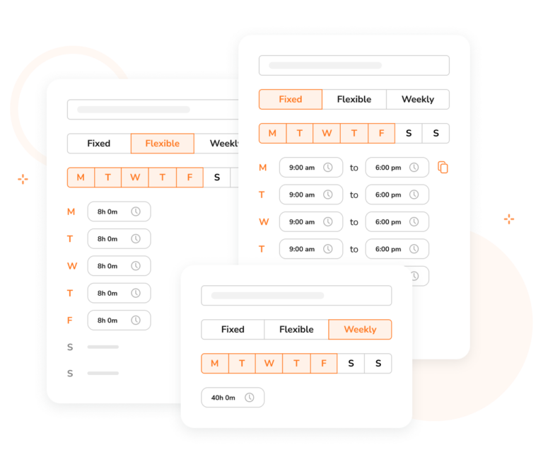 Horarios de trabajo personalizabels