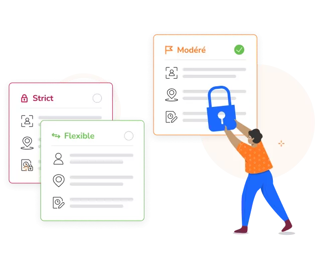 Choisissez entre des règles personnalisées, flexibles, modérées ou strictes