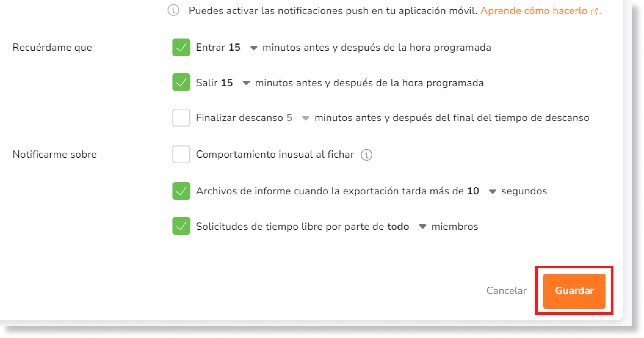 Haz clic en Guardar.