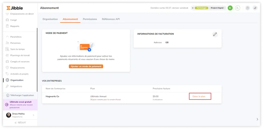 Manage subscription plans on web