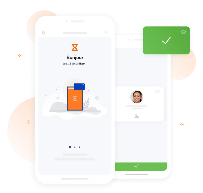 Apposer les cartes NFC/RFID sur le kiosque pour vérifier les présences