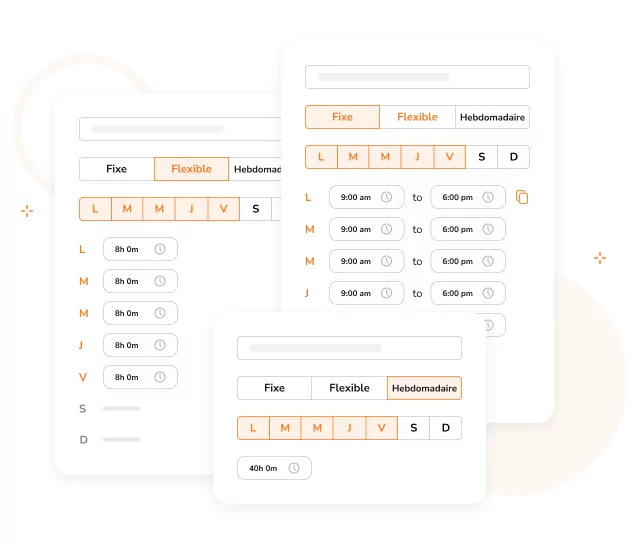 Définissez vos plannings de travail avec des types de pauses personnalisées.