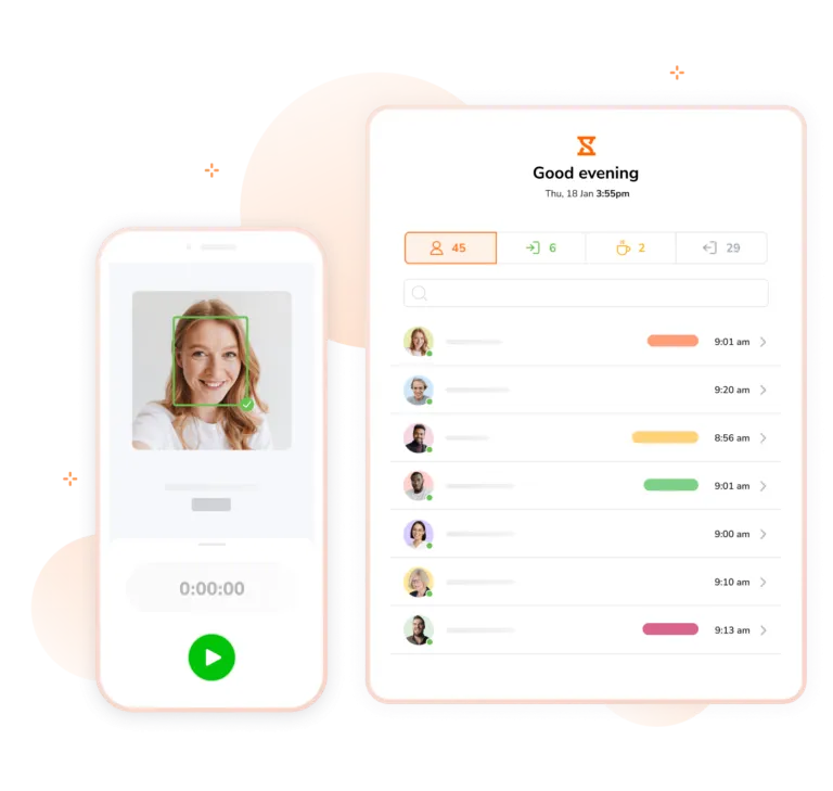 Time clock kiosk app