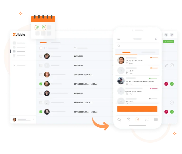 Système de suivi des congés de Jibble