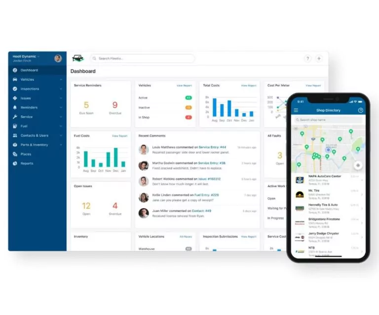 fleetio fleet management app interface