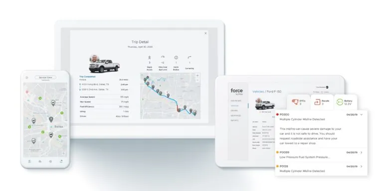 Software di localizzazione GPS di Force by Mojio