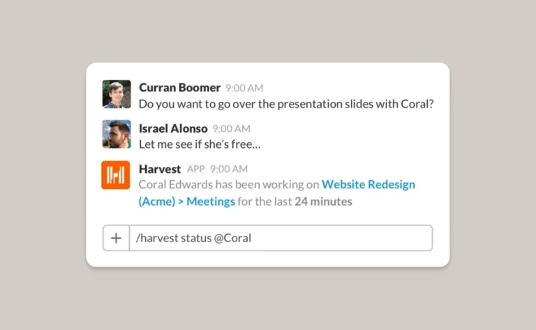 slack harvest integration